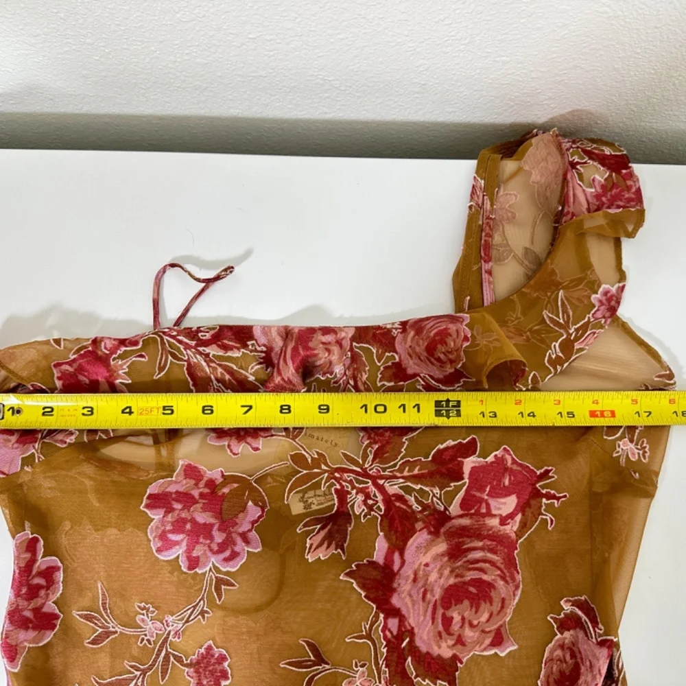 NWT Free People Bed of Roses Slip Gold Wood Combo size Medium
